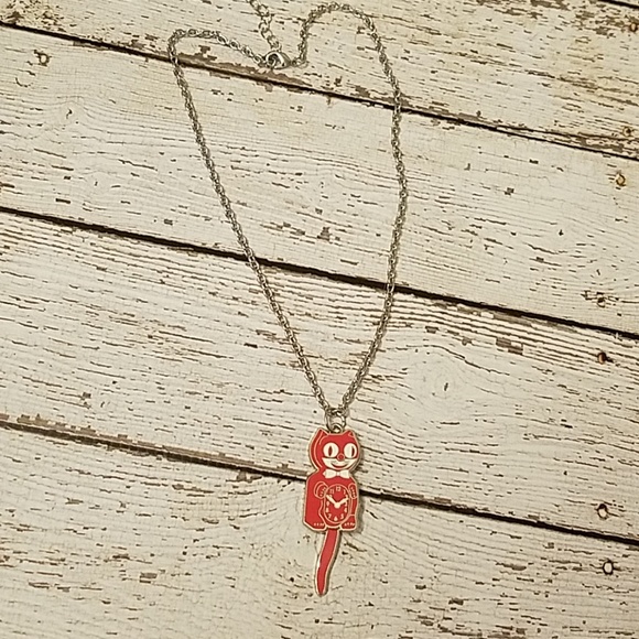 Retired Kit cat klock clock red necklace clock - Picture 3 of 6